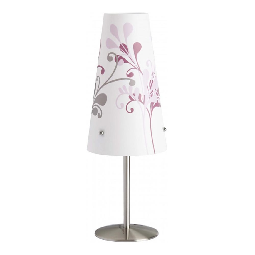 Brilliant - Bordlampe ISI 1xE14/40W/230V hvid/lyserød/skinnende krom