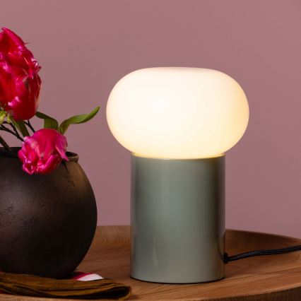 Brilliant - Bordlampe KNUT 1xE27/25W/230V grøn/hvid