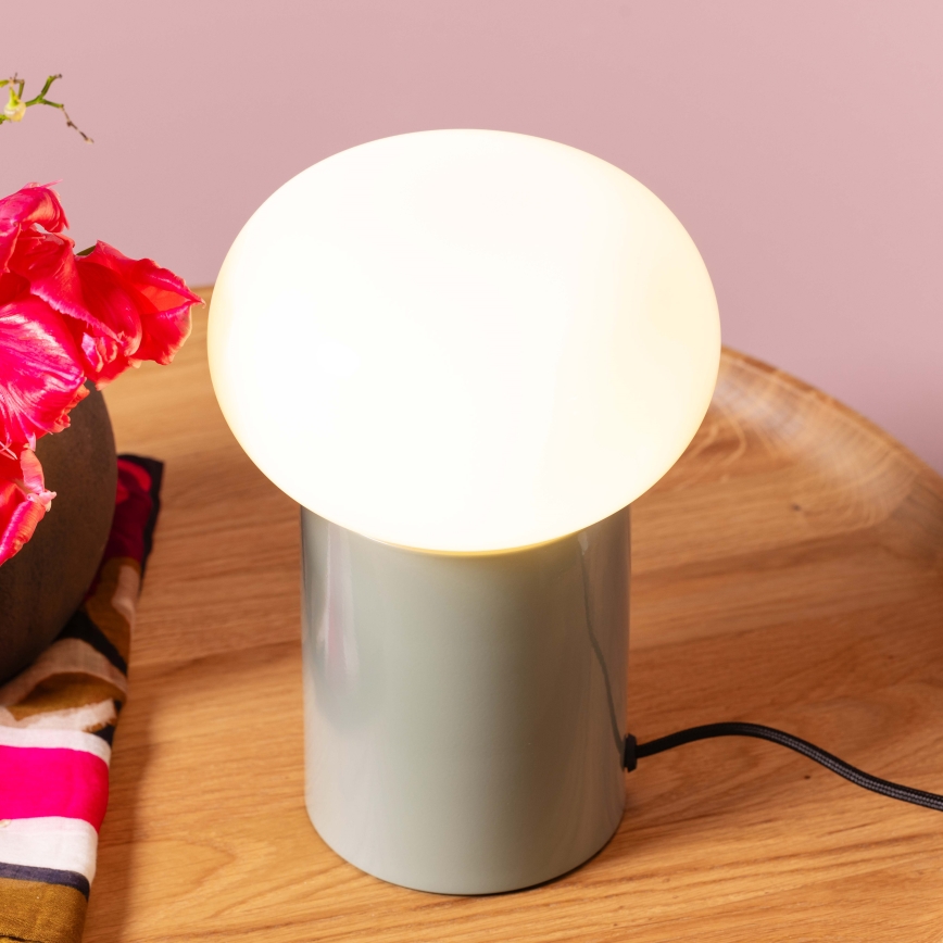 Brilliant - Bordlampe KNUT 1xE27/25W/230V grøn/hvid