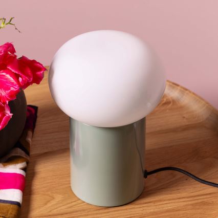 Brilliant - Bordlampe KNUT 1xE27/25W/230V grøn/hvid
