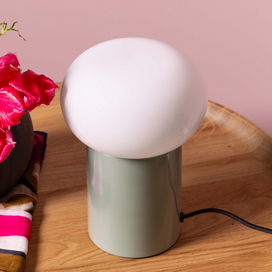 Brilliant - Bordlampe KNUT 1xE27/25W/230V grøn/hvid
