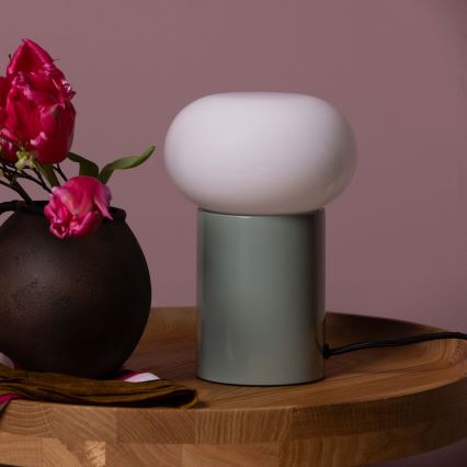 Brilliant - Bordlampe KNUT 1xE27/25W/230V grøn/hvid
