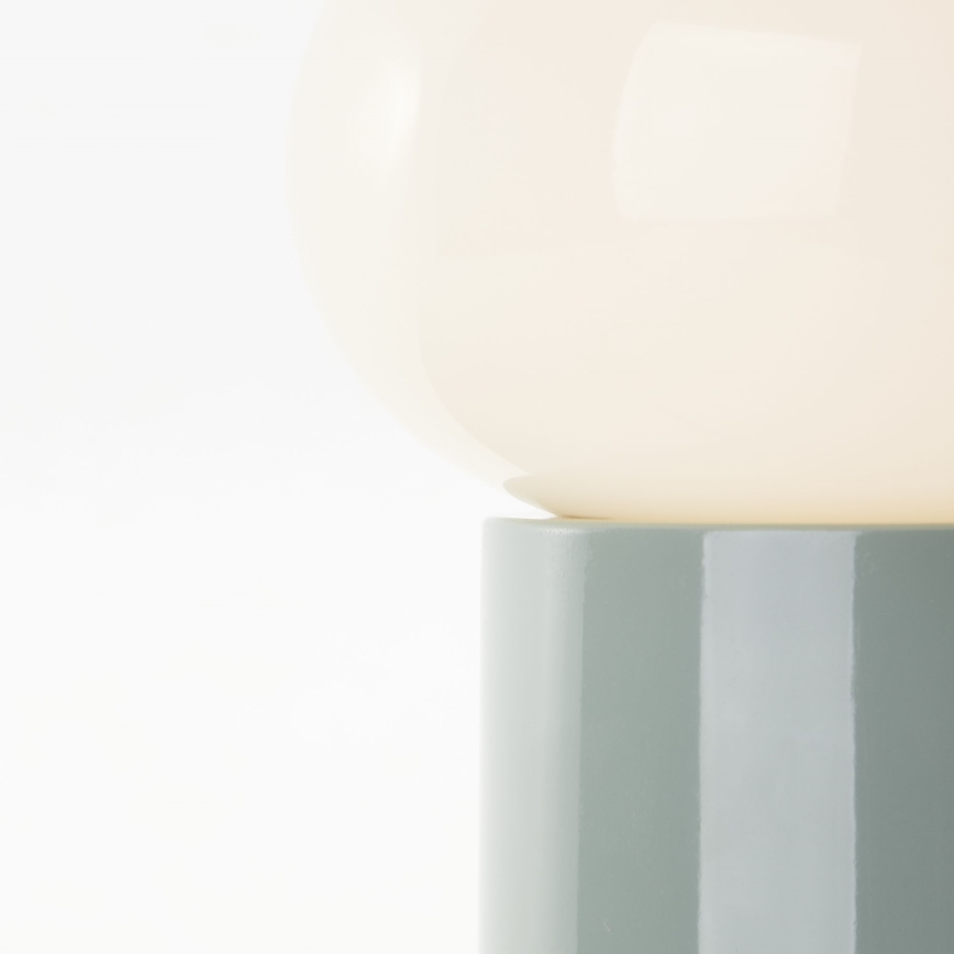 Brilliant - Bordlampe KNUT 1xE27/25W/230V grøn/hvid