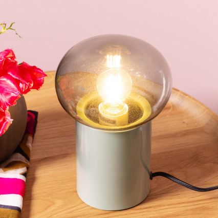 Brilliant - Bordlampe KNUT 1xE27/25W/230V grøn/transparent