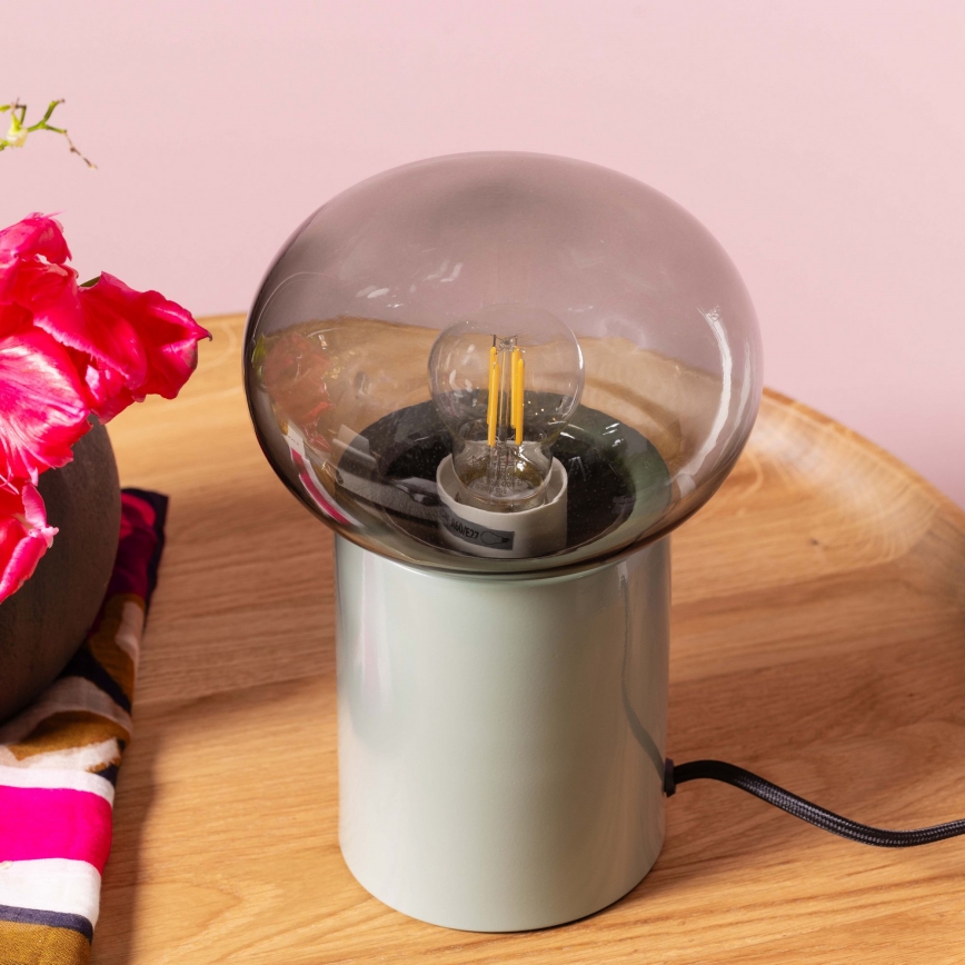 Brilliant - Bordlampe KNUT 1xE27/25W/230V grøn/transparent