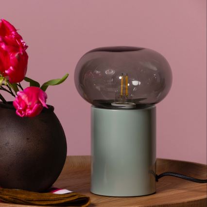 Brilliant - Bordlampe KNUT 1xE27/25W/230V grøn/transparent