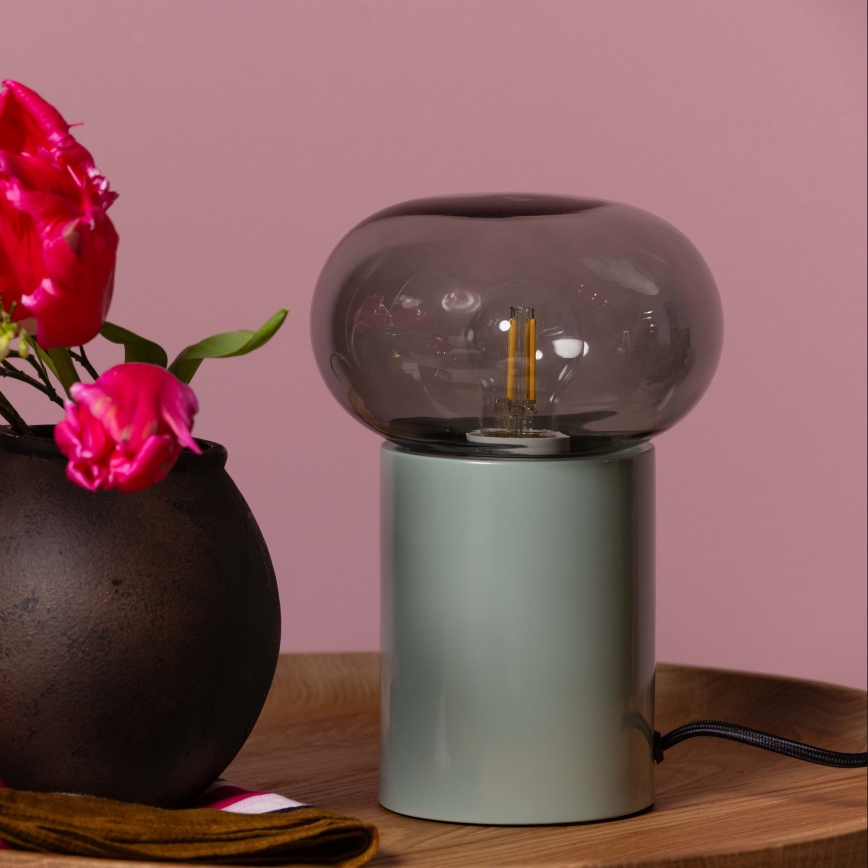 Brilliant - Bordlampe KNUT 1xE27/25W/230V grøn/transparent