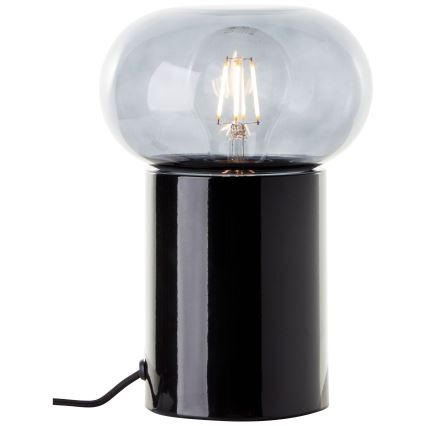 Brilliant - Bordlampe KNUT 1xE27/25W/230V sort/transparent