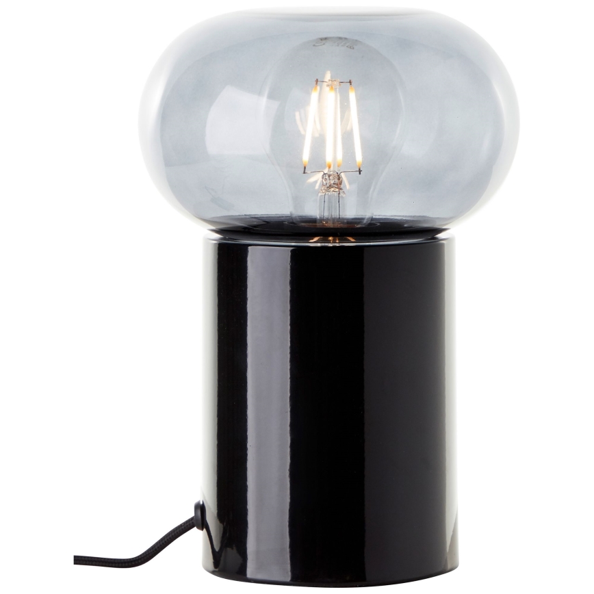 Brilliant - Bordlampe KNUT 1xE27/25W/230V sort/transparent