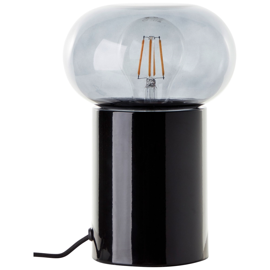 Brilliant - Bordlampe KNUT 1xE27/25W/230V sort/transparent