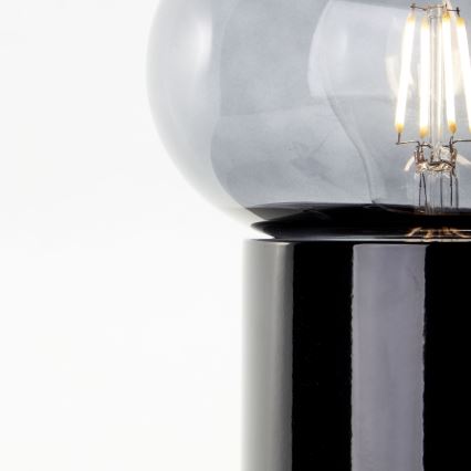 Brilliant - Bordlampe KNUT 1xE27/25W/230V sort/transparent