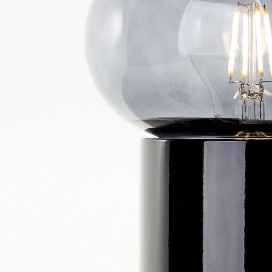 Brilliant - Bordlampe KNUT 1xE27/25W/230V sort/transparent