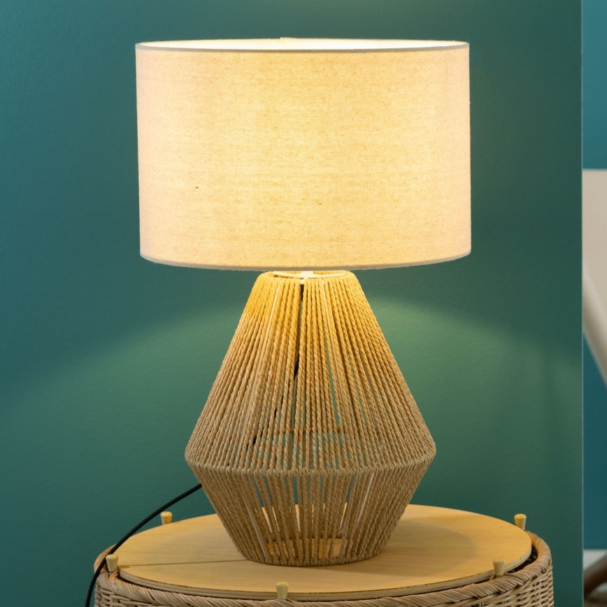 Brilliant - Bordlampe LARAINE 1xE27/42W/230V beige