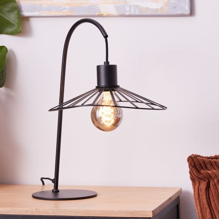 Brilliant - Bordlampe LEIKA 1xE27/52W/230V sort