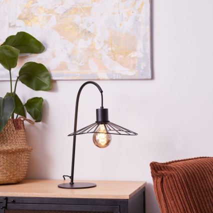 Brilliant - Bordlampe LEIKA 1xE27/52W/230V sort