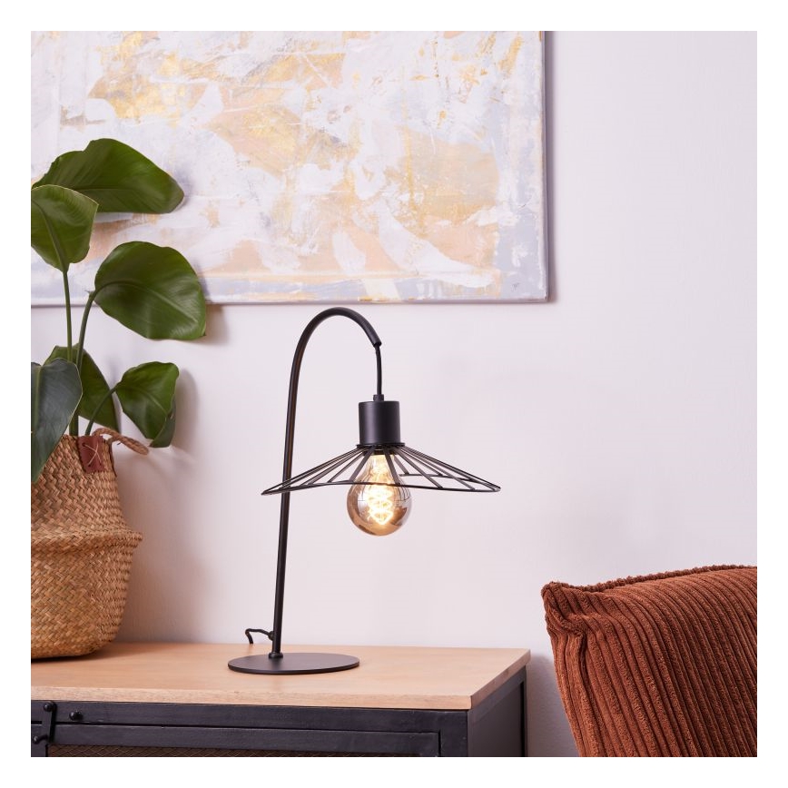 Brilliant - Bordlampe LEIKA 1xE27/52W/230V sort