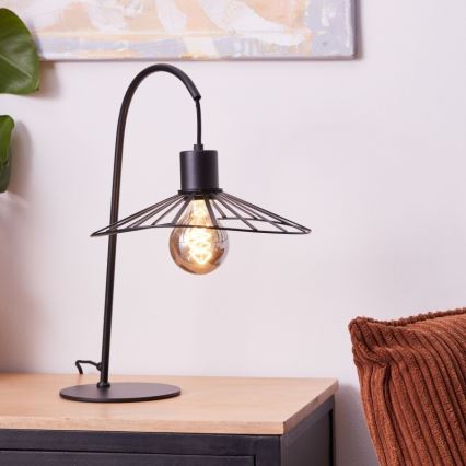 Brilliant - Bordlampe LEIKA 1xE27/52W/230V sort