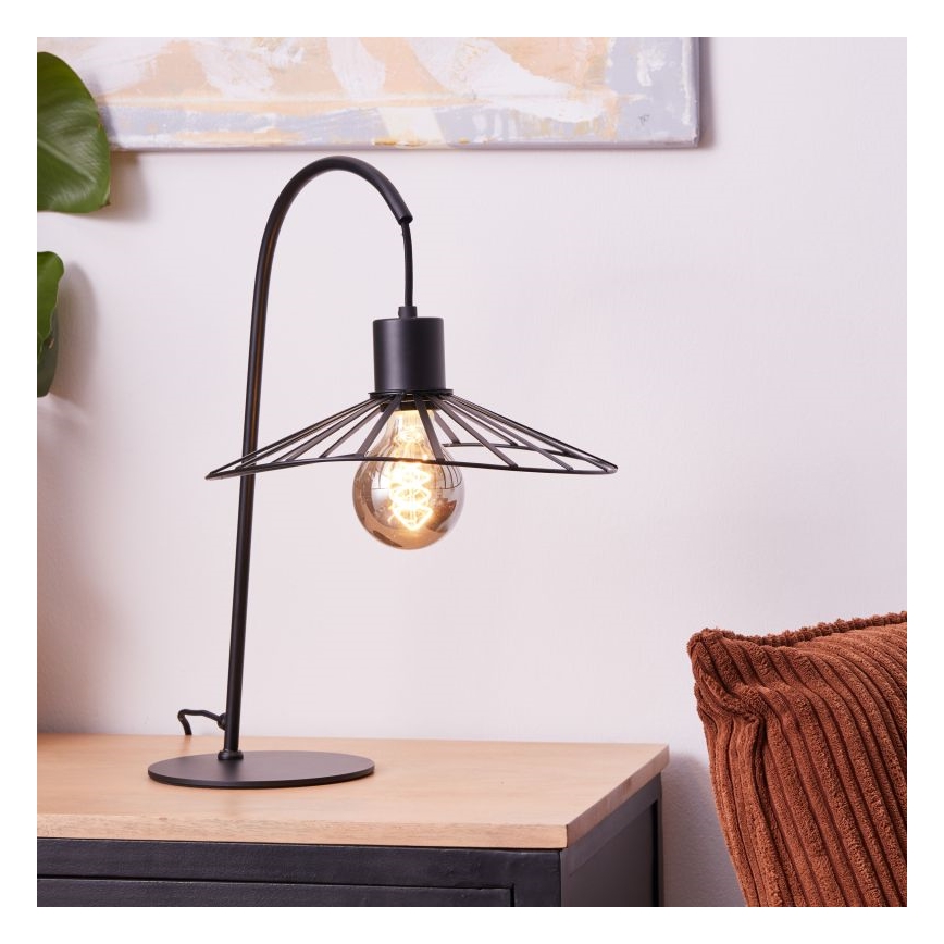 Brilliant - Bordlampe LEIKA 1xE27/52W/230V sort