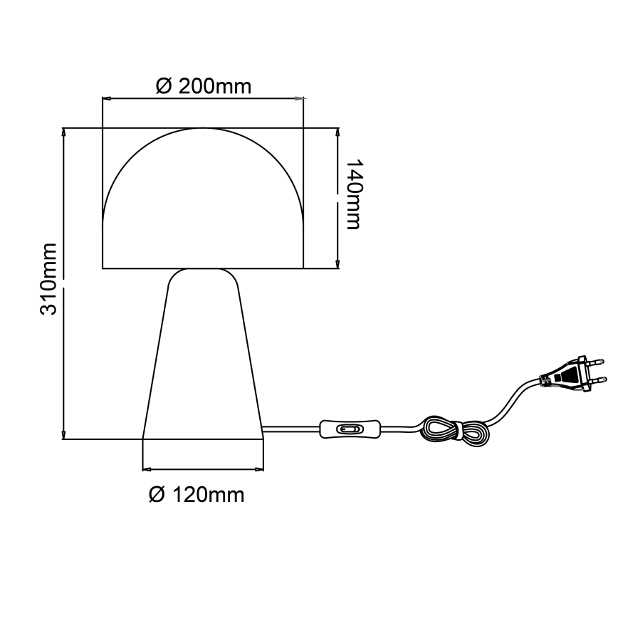 Brilliant - Bordlampe NALAM 1xE14/40W/230V beige/aske - FSC certificeret