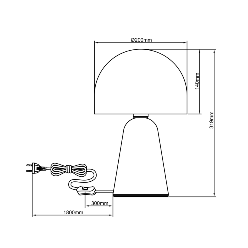 Brilliant - Bordlampe NALAM 1xE14/40W/230V beige