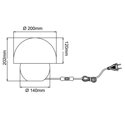 Brilliant - Bordlampe NALAM 1xE14/40W/230V grå/aske - FSC certificeret
