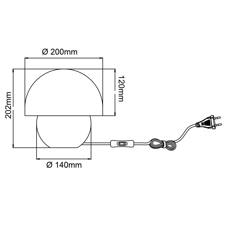 Brilliant - Bordlampe NALAM 1xE14/40W/230V grå/aske - FSC certificeret