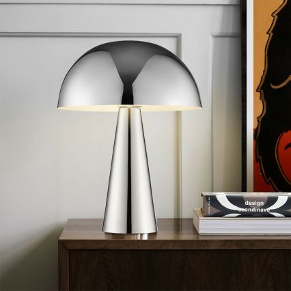 Brilliant - Bordlampe SIGRUN 1xE14/28W/230V skinnende krom
