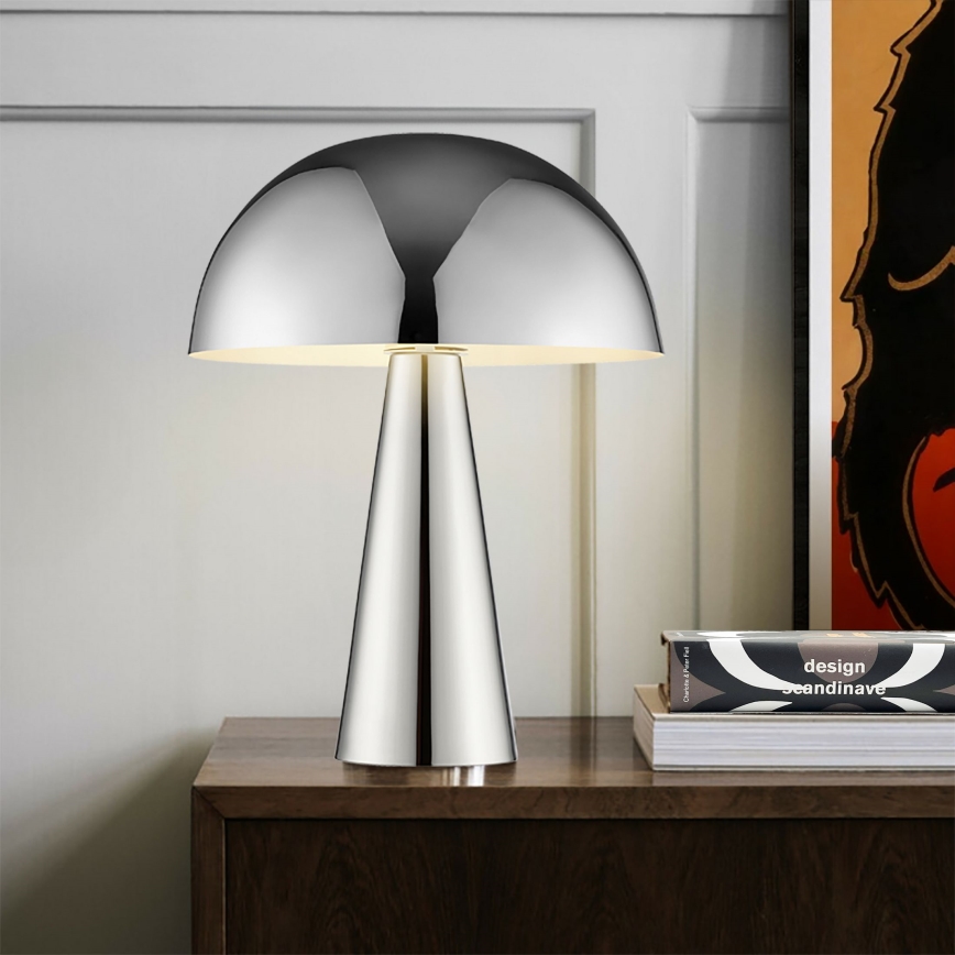Brilliant - Bordlampe SIGRUN 1xE14/28W/230V skinnende krom