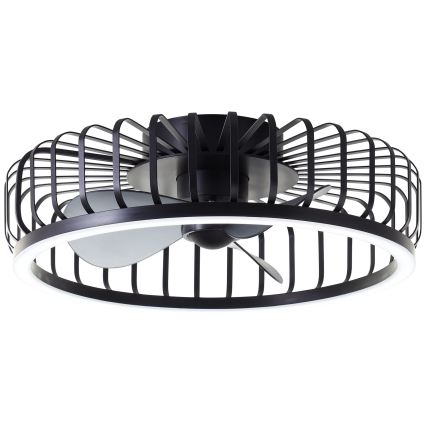 Brilliant - Dæmpbar LED-loftlampe med ventilator CAPO LED/36W/230V 2700-6500K Ø 48 cm sort + fjernbetjening
