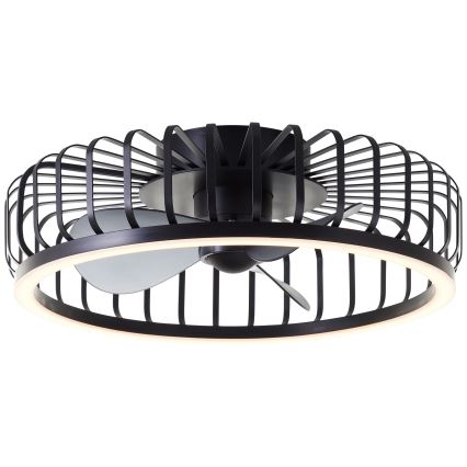 Brilliant - Dæmpbar LED-loftlampe med ventilator CAPO LED/36W/230V 2700-6500K Ø 48 cm sort + fjernbetjening