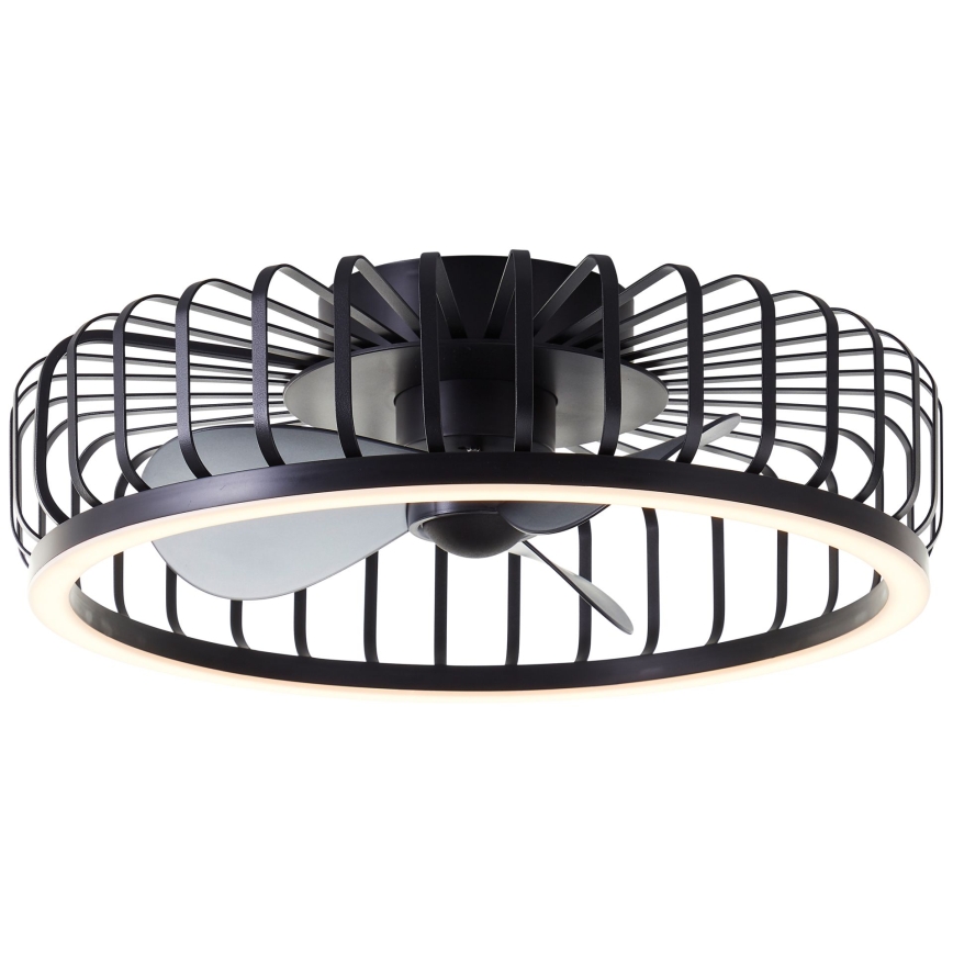 Brilliant - Dæmpbar LED-loftlampe med ventilator CAPO LED/36W/230V 2700-6500K Ø 48 cm sort + fjernbetjening