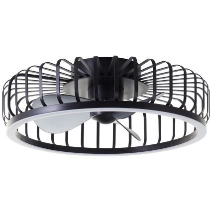 Brilliant - Dæmpbar LED-loftlampe med ventilator CAPO LED/36W/230V 2700-6500K Ø 48 cm sort + fjernbetjening