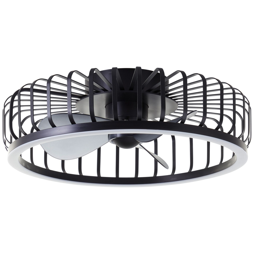 Brilliant - Dæmpbar LED-loftlampe med ventilator CAPO LED/36W/230V 2700-6500K Ø 48 cm sort + fjernbetjening