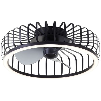 Brilliant - Dæmpbar LED-loftlampe med ventilator CAPO LED/36W/230V 2700-6500K Ø 48 cm sort + fjernbetjening
