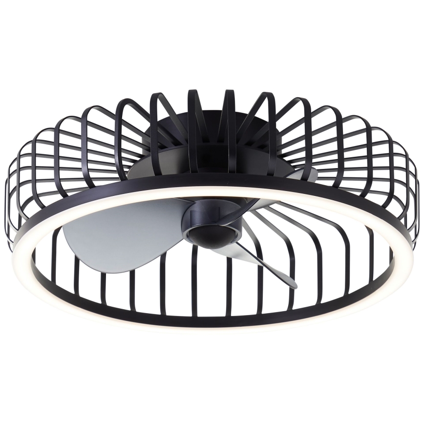 Brilliant - Dæmpbar LED-loftlampe med ventilator CAPO LED/36W/230V 2700-6500K Ø 48 cm sort + fjernbetjening