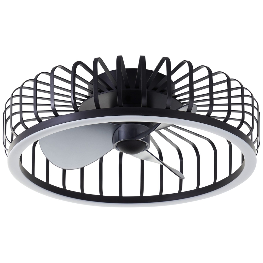 Brilliant - Dæmpbar LED-loftlampe med ventilator CAPO LED/36W/230V 2700-6500K Ø 48 cm sort + fjernbetjening