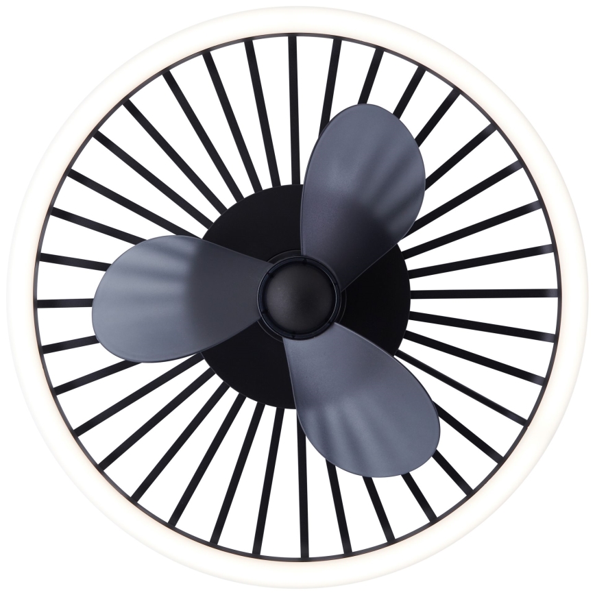 Brilliant - Dæmpbar LED-loftlampe med ventilator CAPO LED/36W/230V 2700-6500K Ø 48 cm sort + fjernbetjening