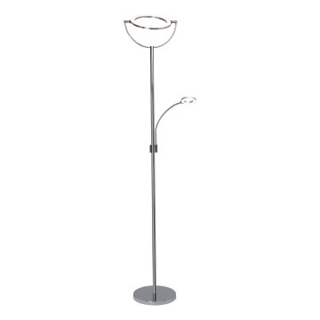 Brilliant - Dæmpbar LED-gulvlampe DEMIAN 2xLED/12W/230V blank krom