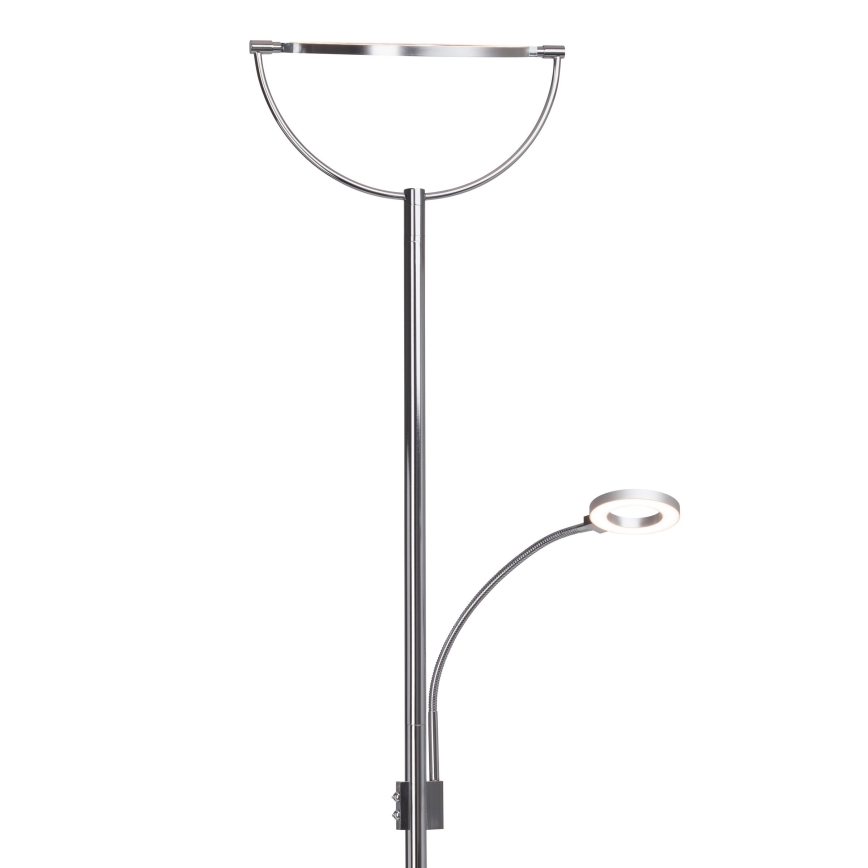 Brilliant - Dæmpbar LED-gulvlampe DEMIAN 2xLED/12W/230V blank krom