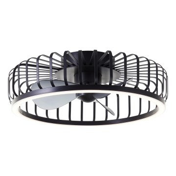 Brilliant - Dæmpbar LED-loftlampe med ventilator CAPO LED/36W/230V 2700-6500K Ø 48 cm sort + fjernbetjening