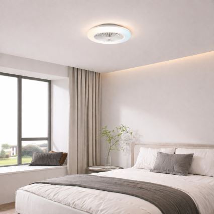 Brilliant - MONTERO LED dæmpbar loftlampe med ventilator LED/20W/230V 2700-6500K Ø 42 cm, hvid + fjernbetjening