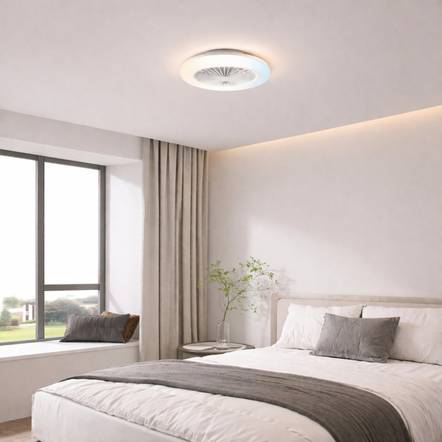 Brilliant - MONTERO LED dæmpbar loftlampe med ventilator LED/20W/230V 2700-6500K Ø 42 cm, hvid + fjernbetjening