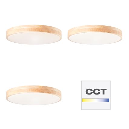 Brilliant - Dæmpbar LED-loftlampe SLIMLINE LED/60W/230V 3000-6500K Ø 45 cm gummitræ + fjernbetjening