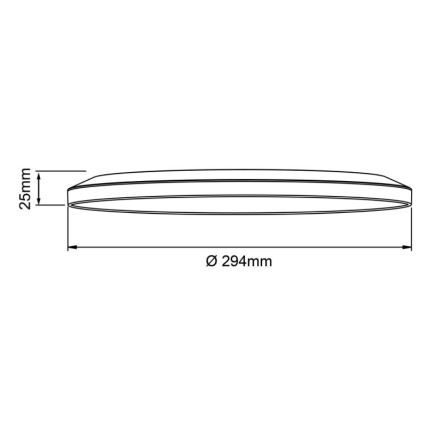 Brilliant - Dæmpbar LED-loftlampe SORELL LED/18W/230V 3000-6500K Ø 29 cm sort + fjernbetjening