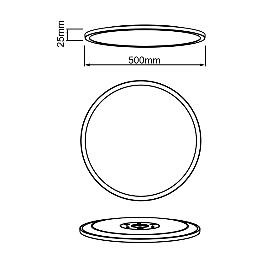 Brilliant - dæmpbar LED-loftlampe TUCO LED/33W/230V 3000-6500K Ø 50 cm sort + fjernbetjening