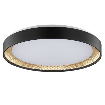 Brilliant - LED-dæmpbar loftlampe WALDO LED/36W/230V 3000-6500K Ø 48,5 cm sort/guld + fjernbetjening