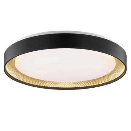 Brilliant - LED-dæmpbar loftlampe WALDO LED/36W/230V 3000-6500K Ø 48,5 cm sort/guld + fjernbetjening