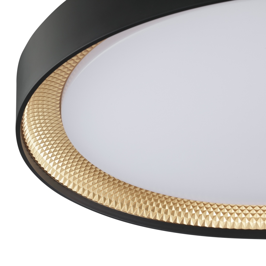 Brilliant - LED-dæmpbar loftlampe WALDO LED/36W/230V 3000-6500K Ø 48,5 cm sort/guld + fjernbetjening
