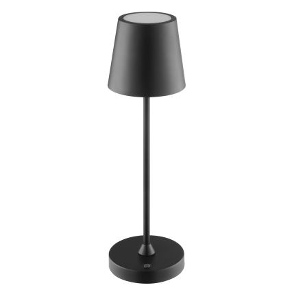 Brilliant - Dæmpbar genopladelig berøringsbetjent udendørs bordlampe ELORA LED/2,5W/5V 2700K 2600 mAh IP44 sort