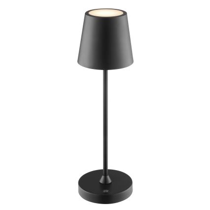 Brilliant - Dæmpbar genopladelig berøringsbetjent udendørs bordlampe ELORA LED/2,5W/5V 2700K 2600 mAh IP44 sort